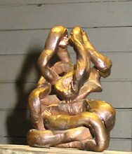Sculpture titled "Kiss" by Bertalan, Original Artwork