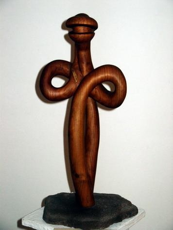 Скульптура под названием "Cavalier" - Bertalan, Подлинное произведение искусства, Дерево