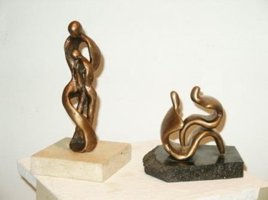 Sculpture titled "Taleteller" by Bertalan, Original Artwork, Metals