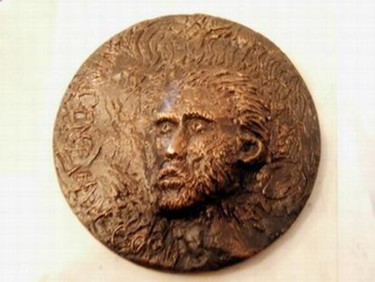 Skulptur mit dem Titel "Vincent Van Gogh" von Bertalan, Original-Kunstwerk, Metalle