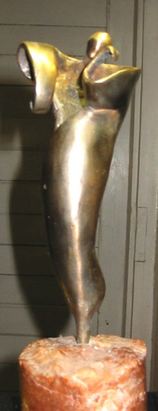 Sculpture titled "Violinist" by Bertalan, Original Artwork, Metals