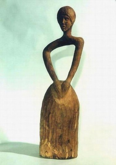 Sculpture titled "Innocence" by Bertalan, Original Artwork, Wood