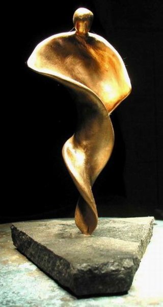Sculpture titled "Cyclone" by Bertalan, Original Artwork, Metals