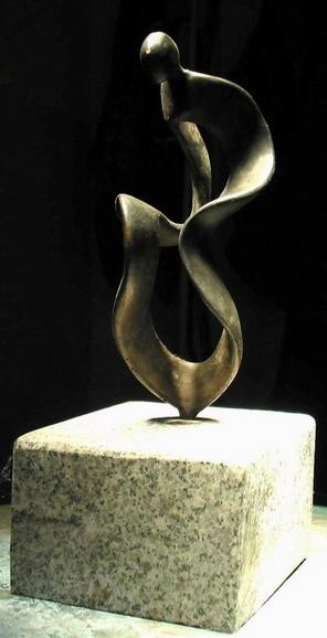Skulptur mit dem Titel "Endless Form" von Bertalan, Original-Kunstwerk, Metalle