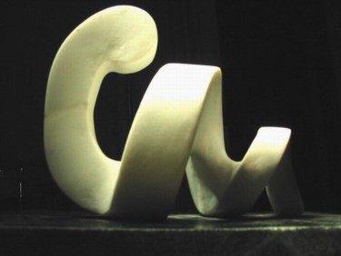 Skulptur mit dem Titel "IN-SPIRAL" von Bertalan, Original-Kunstwerk, Stein