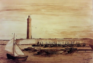 Peinture intitulée "port de Séte" par Berthe Rosso, Œuvre d'art originale, Autre