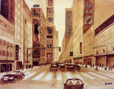 Painting titled "Street" by Berthe Rosso, Original Artwork, Other