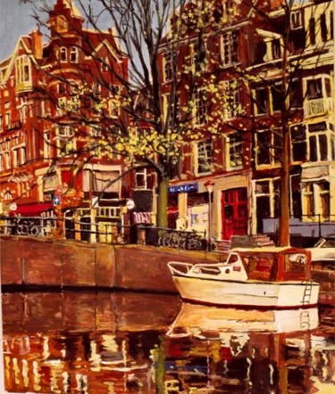 Malerei mit dem Titel "Amsterdam" von Berthold Maier, Original-Kunstwerk