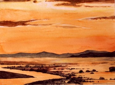 Malerei mit dem Titel "Porsangerfjord" von Berthold Maier, Original-Kunstwerk