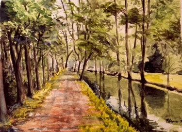 Malerei mit dem Titel "Kanal bei Bärental…" von Berthold Maier, Original-Kunstwerk