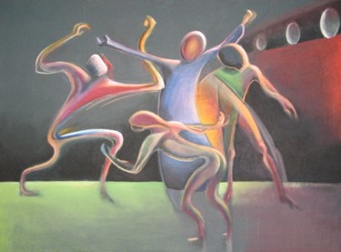 Malerei mit dem Titel "Das Ensemble" von Berthold Maier, Original-Kunstwerk