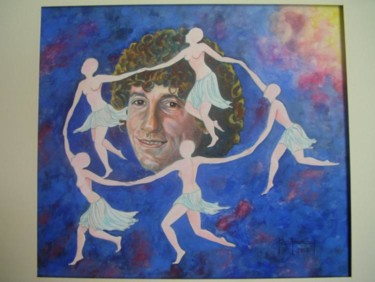 Painting titled "Alain Souchon:" by Berthoumieux, Original Artwork, Oil