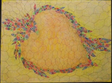 Картина под названием "Holon des Lebens" - Bertolt Malchow, Подлинное произведение искусства, Цветные карандаши