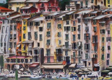 Peinture intitulée "Cinque Terre" par Bertrand Alary, Œuvre d'art originale, Huile