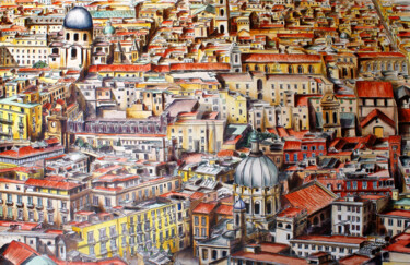Painting titled "NAPLES" by Bertrand Alary, Original Artwork, Oil