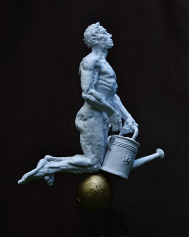 Sculpture titled "Annaffiatoio" by Bertrand Catteuw, Original Artwork, Resin