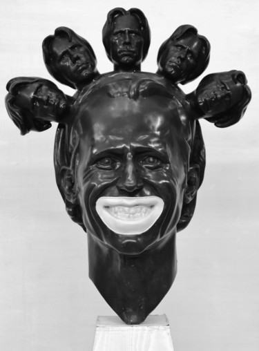 Sculpture titled "Circus" by Bertrand Catteuw, Original Artwork, Polymer clay