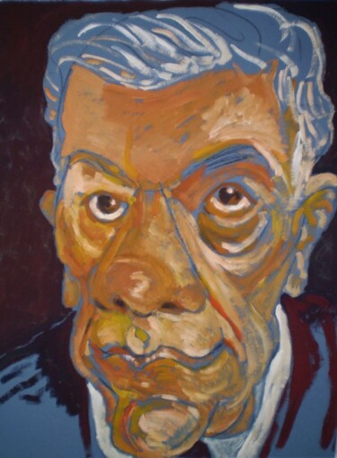 Картина под названием "Hommage à Georges B…" - Bertrand Daullé, Подлинное произведение искусства, Масло