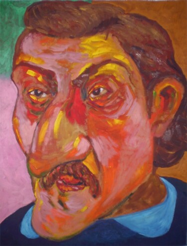 Peinture intitulée "Hommage à Paul GAUG…" par Bertrand Daullé, Œuvre d'art originale, Huile