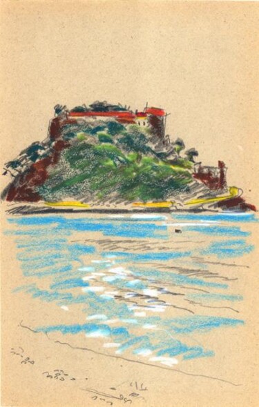 Disegno intitolato "Fort de Bregancon,…" da Bertrand Daullé, Opera d'arte originale, Altro