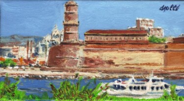 "Marseille Vieux Por…" başlıklı Tablo Bertrand Daullé tarafından, Orijinal sanat, Petrol