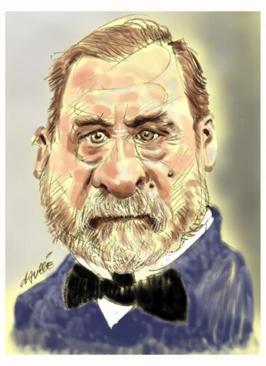 Malerei mit dem Titel "Louis Pasteur" von Bertrand Daullé, Original-Kunstwerk, Andere