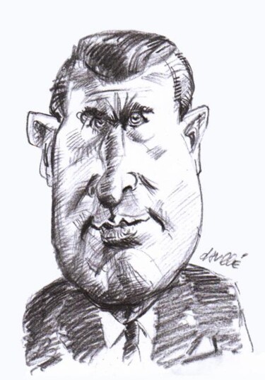 Malerei mit dem Titel "Werner Von Braun" von Bertrand Daullé, Original-Kunstwerk, Andere