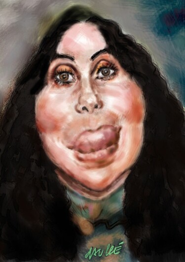 Painting titled "Cher" by Bertrand Daullé, Original Artwork, Other