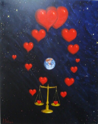 Painting titled "ETRE EN RELATION" by Bertrand Delogne, Original Artwork, Acrylic Mounted on Wood Stretcher frame