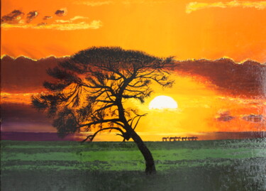 "SUNLIGHT" başlıklı Tablo Bertrand Delogne tarafından, Orijinal sanat, Petrol Ahşap Sedye çerçevesi üzerine monte edilmiş