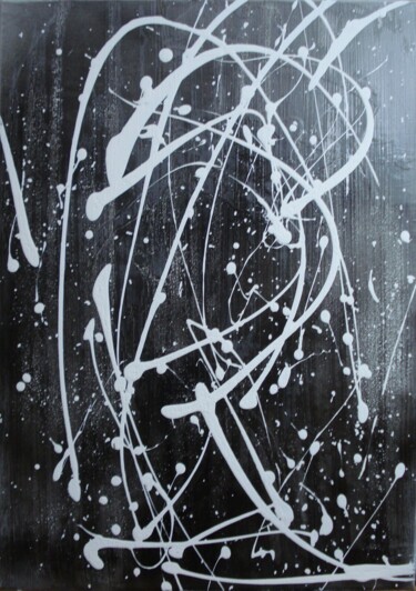 Painting titled "MOUVEMENT  4" by Bertrand Delogne, Original Artwork, Acrylic Mounted on Wood Stretcher frame