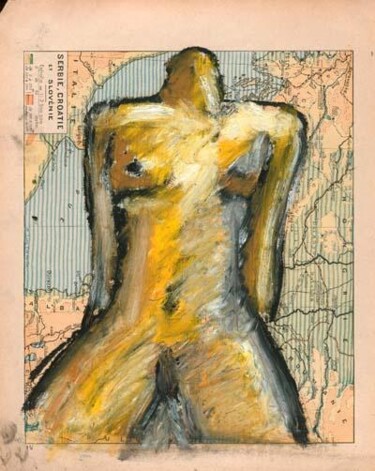 Painting titled "untitled nude study" by Bertrand Eberhard, Original Artwork