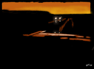 Arts numériques intitulée "On the Road Again" par Bertrand Fraysse, Œuvre d'art originale, Peinture numérique