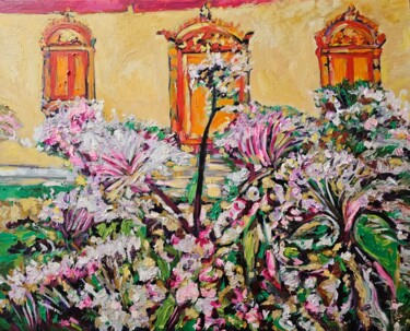 Painting titled "Suan - Chiang Mai" by Bertrand Gossart, Original Artwork, Oil Mounted on Wood Stretcher frame