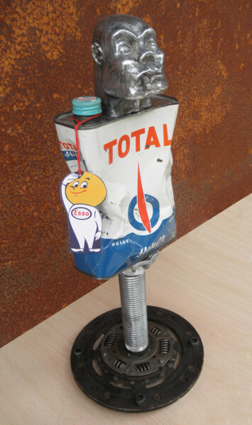 雕塑 标题为“Oil Boy Total” 由Bertrand Gregoire, 原创艺术品, 铝