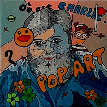 Pintura titulada "Portrait pop art (…" por Bertrand Jost, Obra de arte original, Acrílico Montado en Bastidor de camilla de…