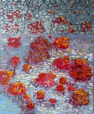 Peinture intitulée "Sur l'eau ." par Bertrand Jost, Œuvre d'art originale, Acrylique Monté sur Châssis en bois