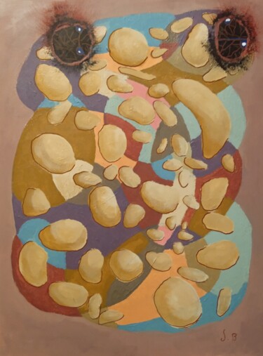 Painting titled "Drole de petites be…" by Bertrand Jost, Original Artwork, Acrylic