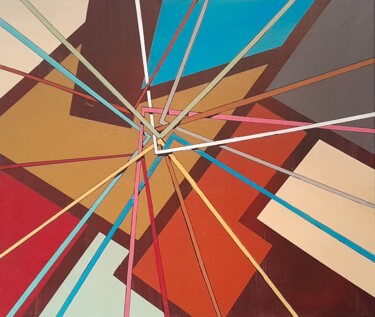 Картина под названием "Etude 3 ." - Bertrand Jost, Подлинное произведение искусства, Акрил Установлен на Деревянная рама для…