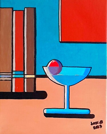 Painting titled "Oeuvre d'art fantai…" by Bertrand Jost, Original Artwork, Acrylic Mounted on Wood Stretcher frame