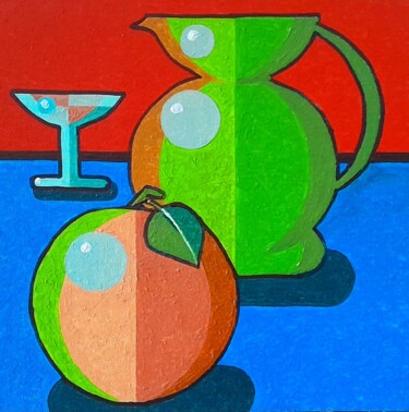 Ζωγραφική με τίτλο "La pomme et la cruc…" από Bertrand Jost, Αυθεντικά έργα τέχνης, Ακρυλικό