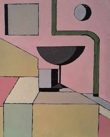 Peinture intitulée "Composition Abstrai…" par Bertrand Jost, Œuvre d'art originale, Acrylique Monté sur Carton