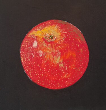 Pittura intitolato "La pomme 3 ." da Bertrand Jost, Opera d'arte originale, Acrilico Montato su Cartone