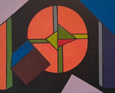 Картина под названием "Etude 11 ." - Bertrand Jost, Подлинное произведение искусства, Акрил Установлен на картон