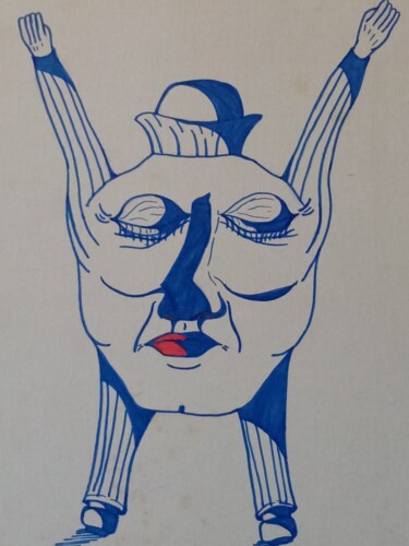 Dessin intitulée "Dessin 4 ." par Bertrand Jost, Œuvre d'art originale, Marqueur