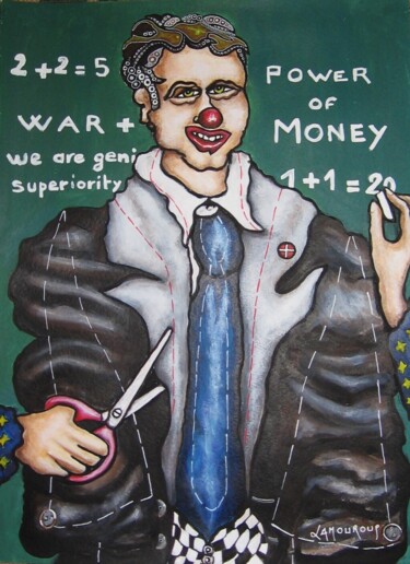 Painting titled "Young Global Leader" by Bertrand Lamouroux, Original Artwork, Acrylic