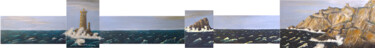 Painting titled "La Pointe du Raz" by Bertrand Priour, Original Artwork, Acrylic
