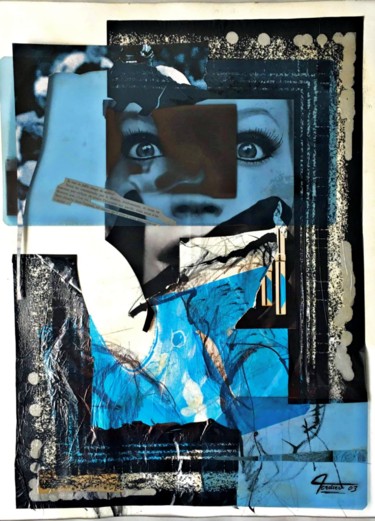 Collages titled "Fusion Négativiste" by Bertrand Tardieu, Original Artwork, Collages