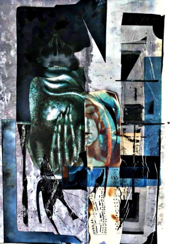 Collages intitulée "Atouchement Hématom…" par Bertrand Tardieu, Œuvre d'art originale, Collages