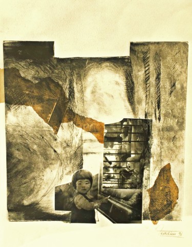 Gravures & estampes intitulée "Genèse" par Bertrand Tardieu, Œuvre d'art originale, Gravure
